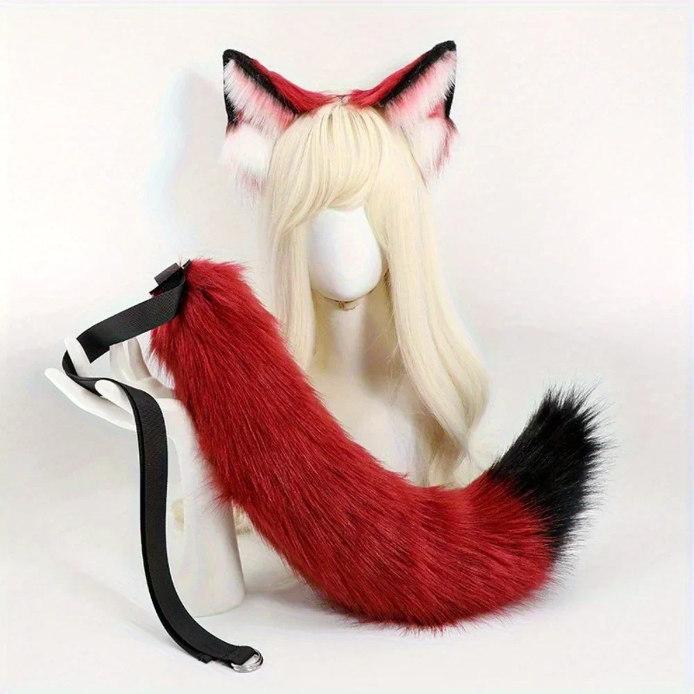 

Plush Fox Animal Ear Headband & Tail Set - Multi-Color Cosplay Props for Performances & Themed Events