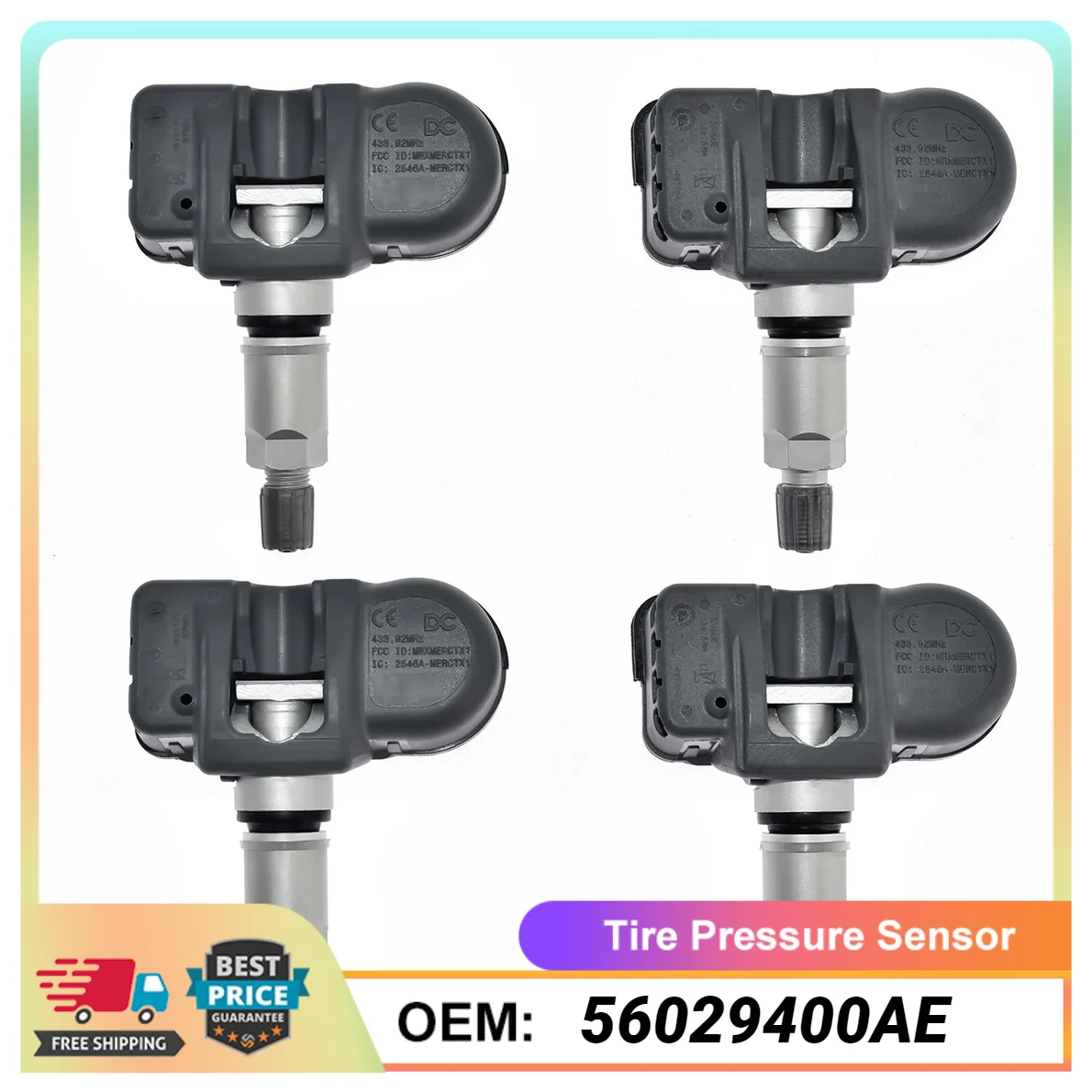 

4PCS OEM 56029400AE TPMS Sensor For Jeep Chrysler 300 SRT,300C,Dodge charger, Magnum,viper,SRT viper