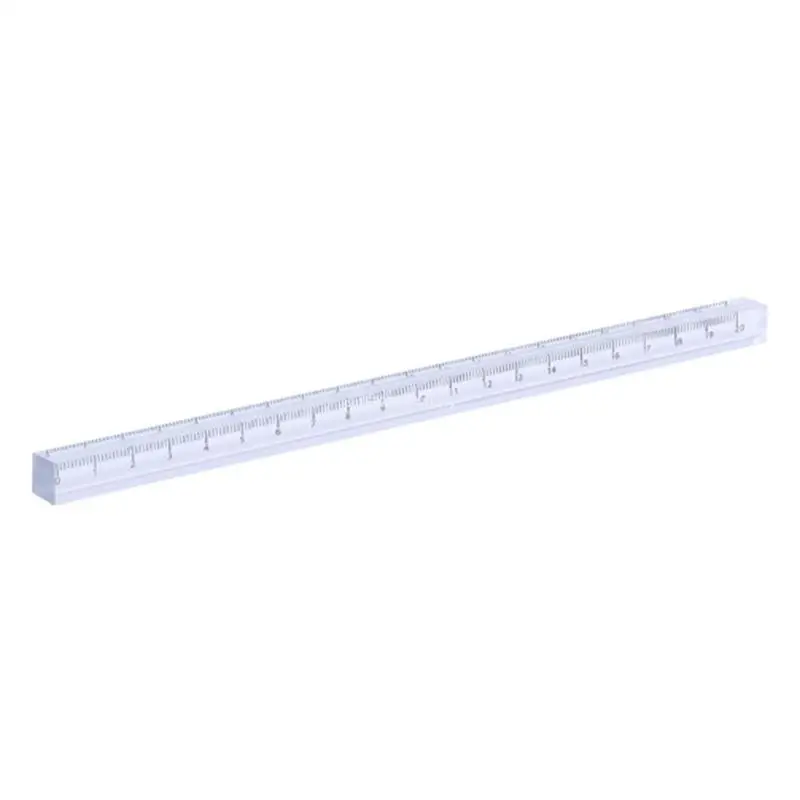 Straight Ruler Plastic Ruler Accurate Mathematics Ruler 1cm Thickness Lightweight Durable for Students Draftsman Dropship
