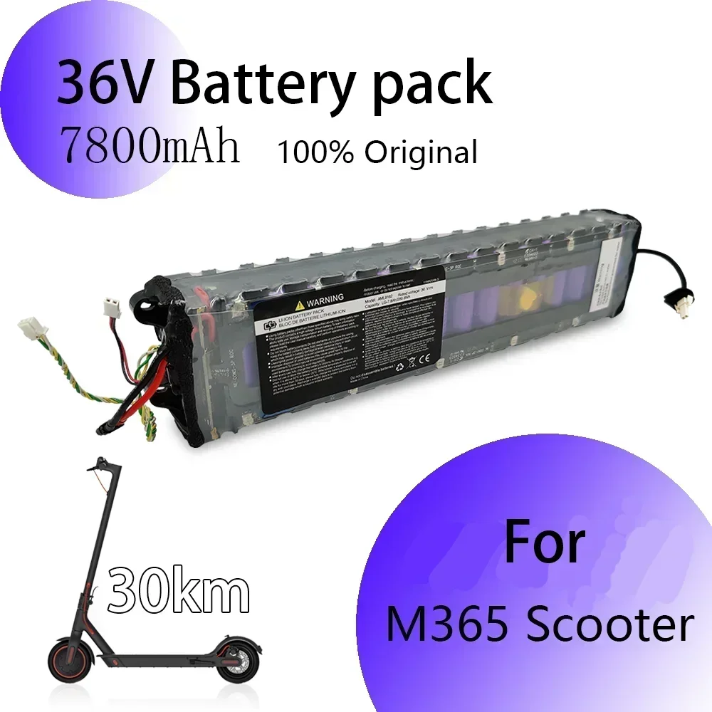 

10S3P 36V 7.8Ah M356 electric scooter Battery Pack m365 battery 18650 battery with Waterproof Bluetooth Communication