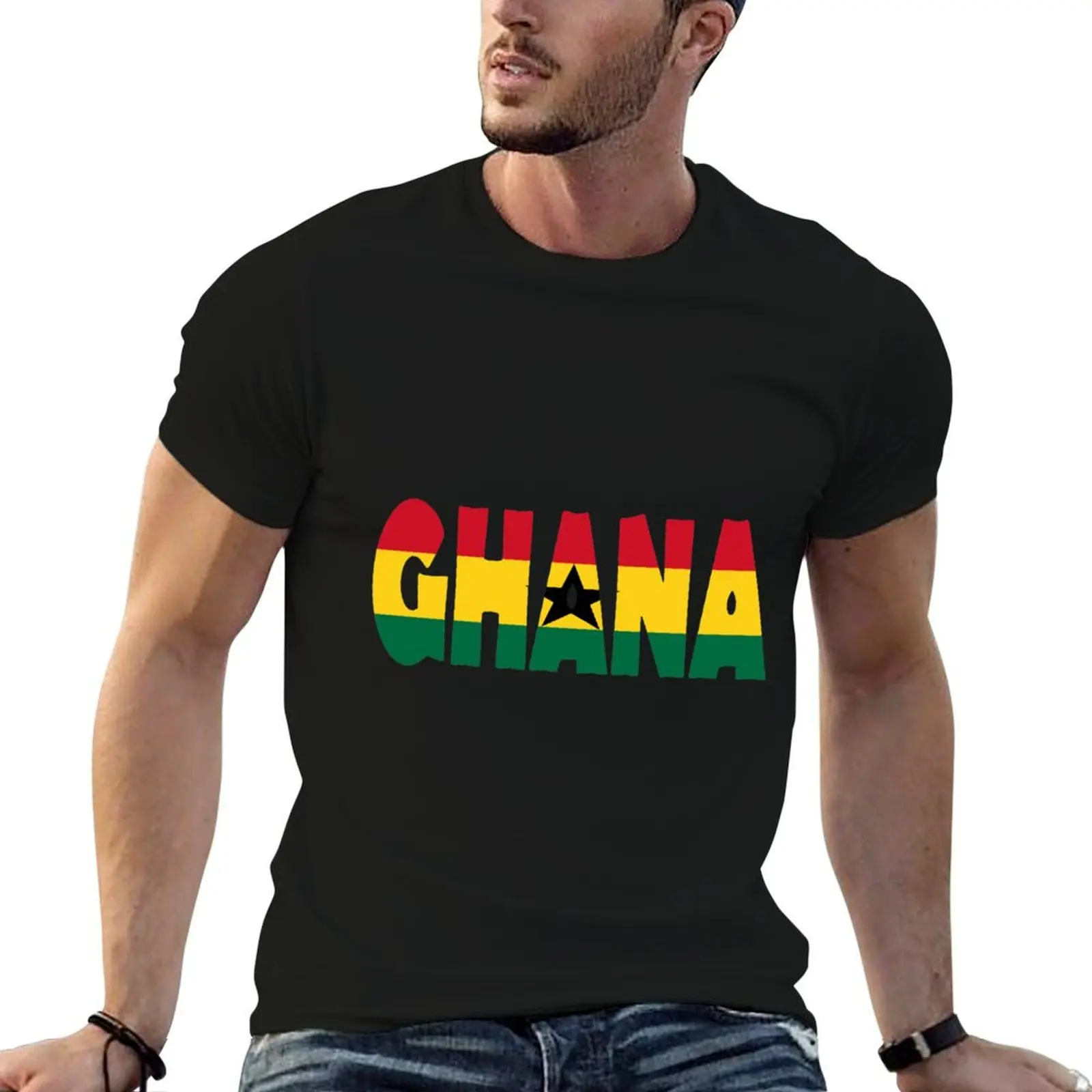 

Ghana T-Shirt anime t shirts oversize t shirt custom print T-Shirt