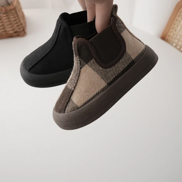 Kinderen Schoenen Doek Korte Laarzen 2021 Herfst En Winter Plus Fluwelen High Top Kids Schoenen Voor Jongens En Meisjes baby Kleuterschool AliExpress