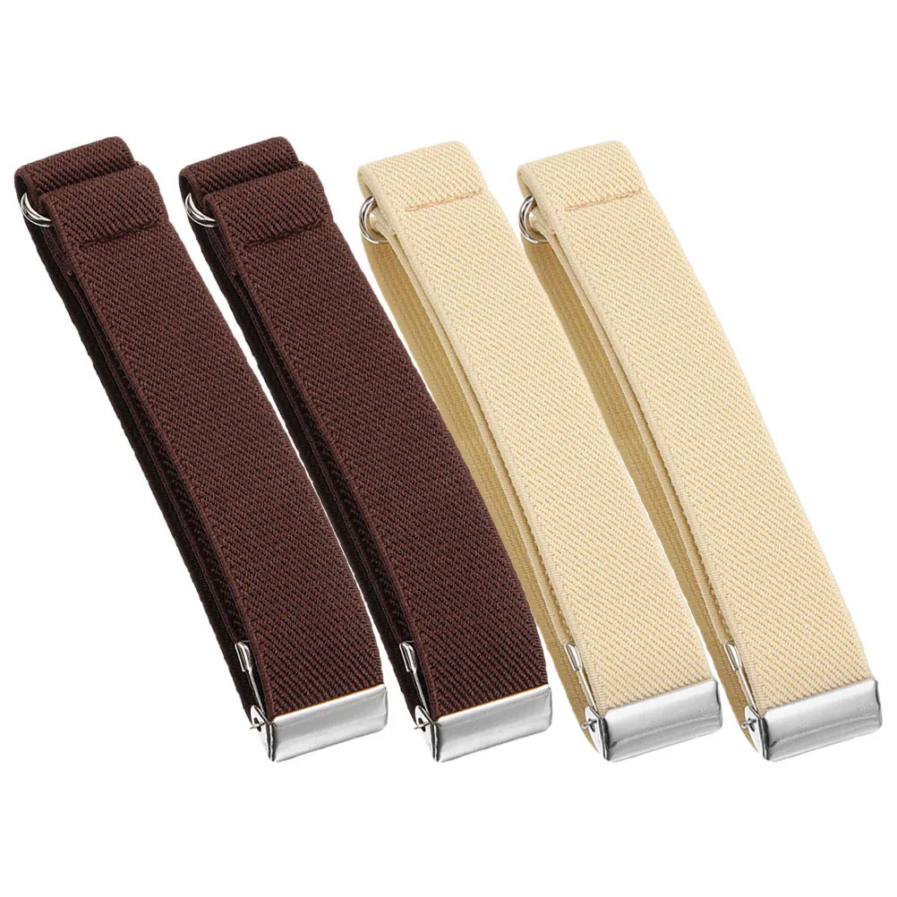 

2Pairs Elastic Sleeve Garters for Men Women Adjustable Armband Shirt Stays Versatile Wear for Office Outdoor Activities Fashion