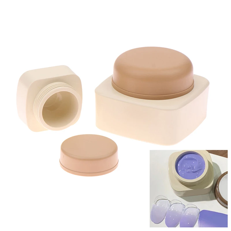[J] 5/20g Empty Plastic Nail Art Cosmetic Square Containers Jar Face Cream Pot Nail Gel Powder Box Makeup Lotion Tool Packaging view 2