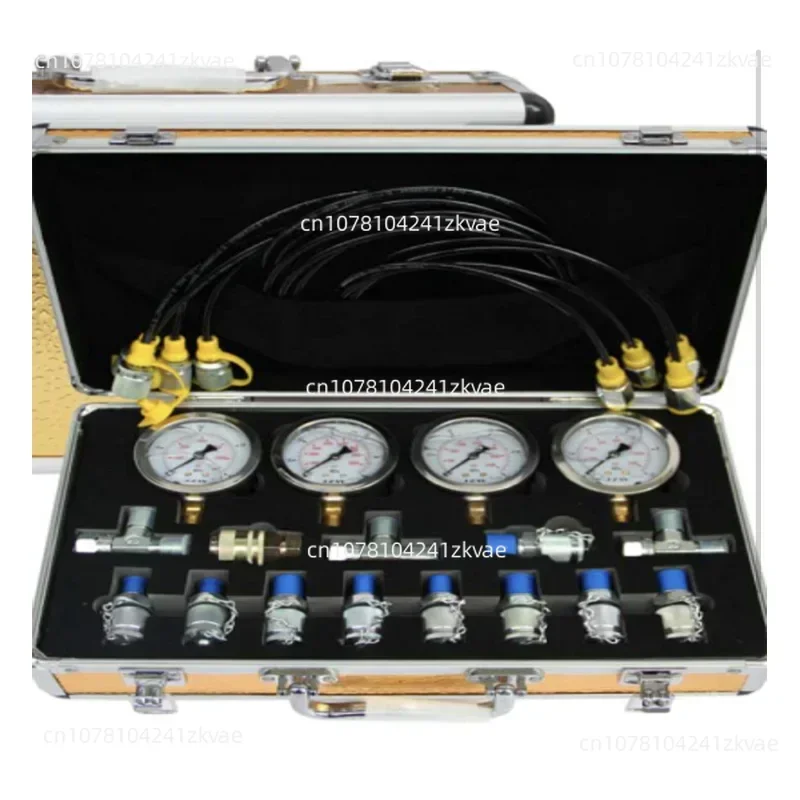 

NEW 16-joint excavator hydraulic pressure gauge test kit, professional hydraulic measurement toolbox for hydraulic machinery