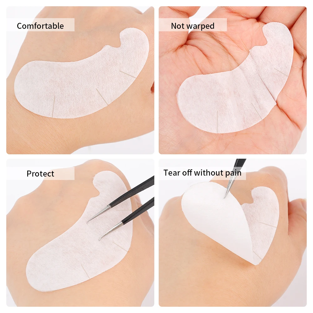 U-shaped Eye Patches Under Eye Pads Makeup 50 Pairs Disposable Grafted Eyelash Patches Tip Stickers Pads Eyelash Extension Tools