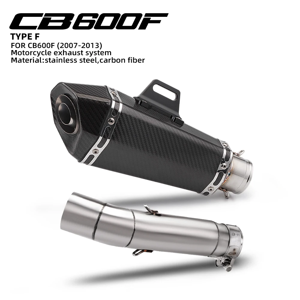 Modified Performance Exhaust Slip On Muffler With DB Killer Middle Connect Pipe Fit CB600 Series Hornet 600 CBF600N CB6