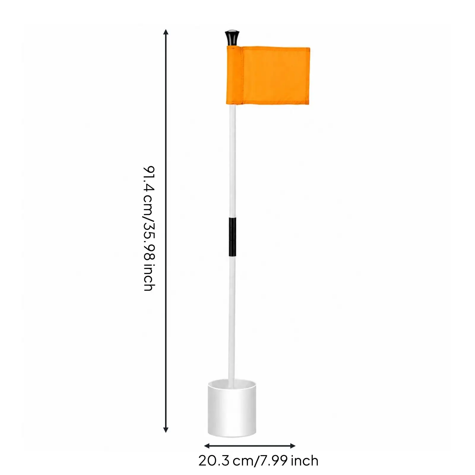 Training Green Flagstick with Nylon Flag and Sturdy Fiberglass Pole for Golf Course Hole Marking