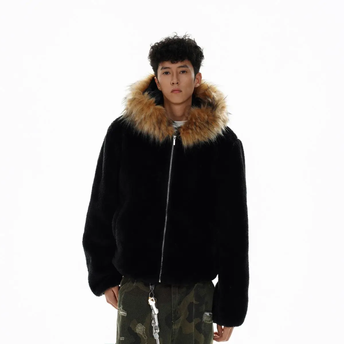 Gothic Men's New Winter Coats Thickened Warm Versatile Trendy Jackets Fur Casual Outerwear Harajuku Y2K Subculture Emo Fashion