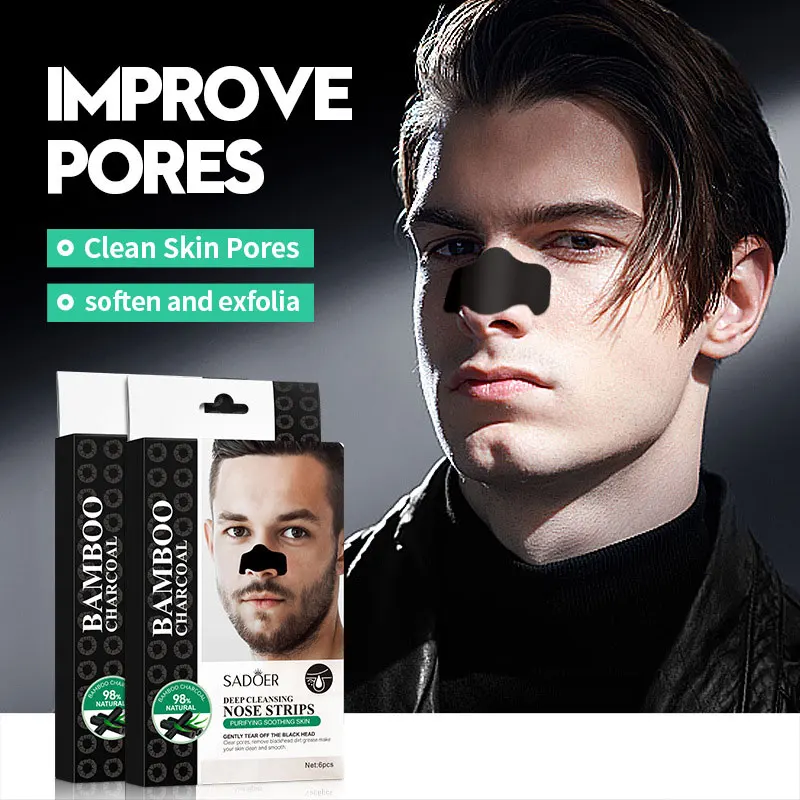 Bamboo Charcoal Fiber Mask Blackhead Removal Deep Cleansing Cleansing Exfoliating Mask Treatment Black Mask