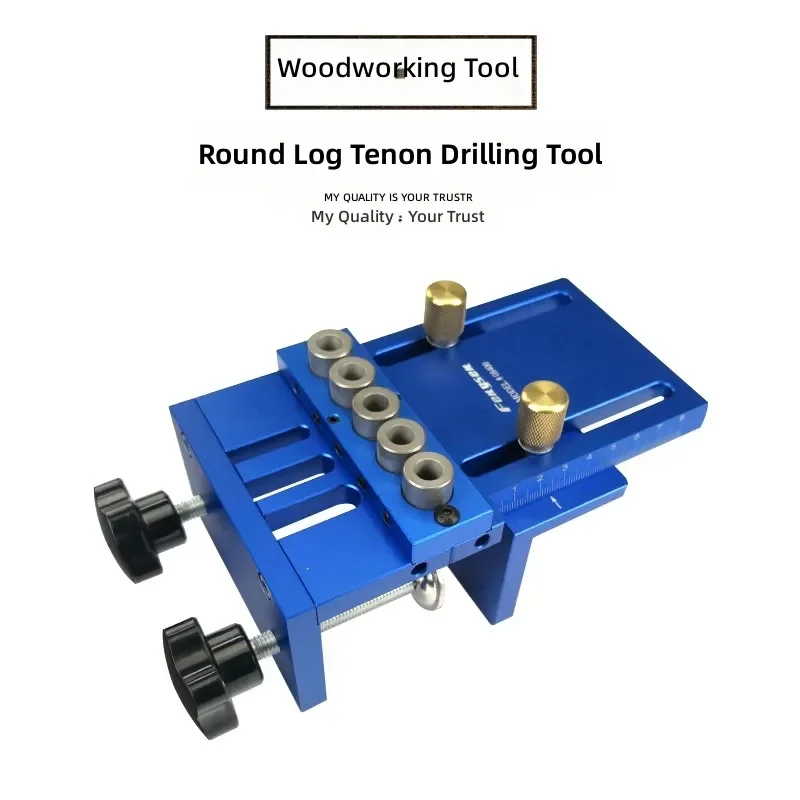 08400 Log Tenon Punch 3-in-1 Positioner Woodworking Hole Opener DIY Tool for Wood Craft Precision Boring Accessory