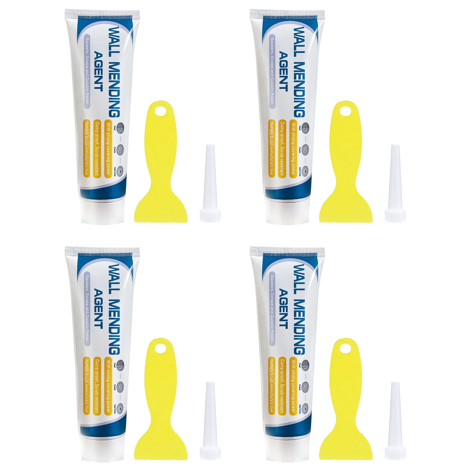 Spackle Wall Repair Kit with Scraper Strong Adhesion Paint Wall Surface Hole Fill Quick and Easy Solution for Home Walls