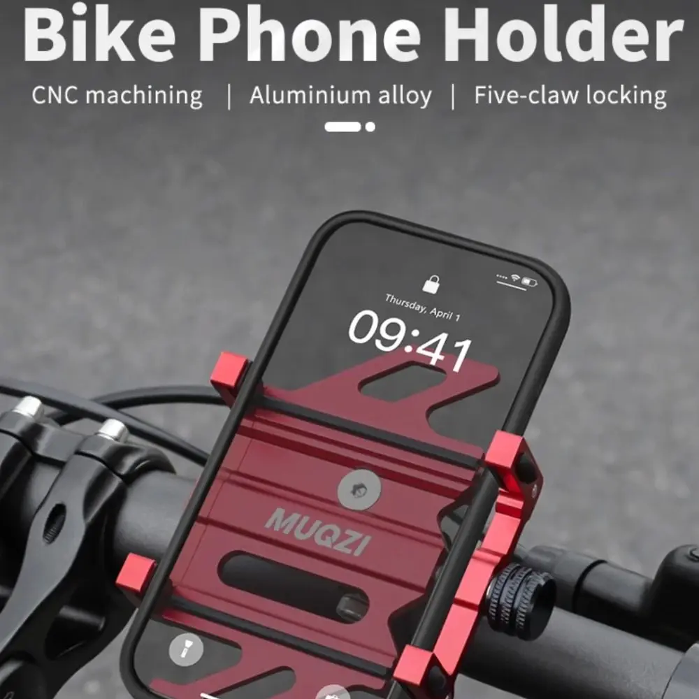 

Handlebars 360° Rotatable Bike Phone Holder Five-clawed Aluminum Alloy Bicycle Mobile Phone Stand for 4.5-7.0" Mobile Phone