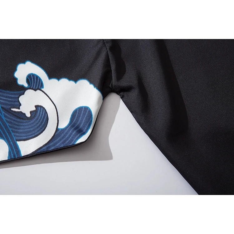 2025 الصيف فضفاض أسود موضة جديدة Harajuku اليابان كيمونو الخارجي الساموراي النساء والرجال كيمونو الملابس ملابس خارجية