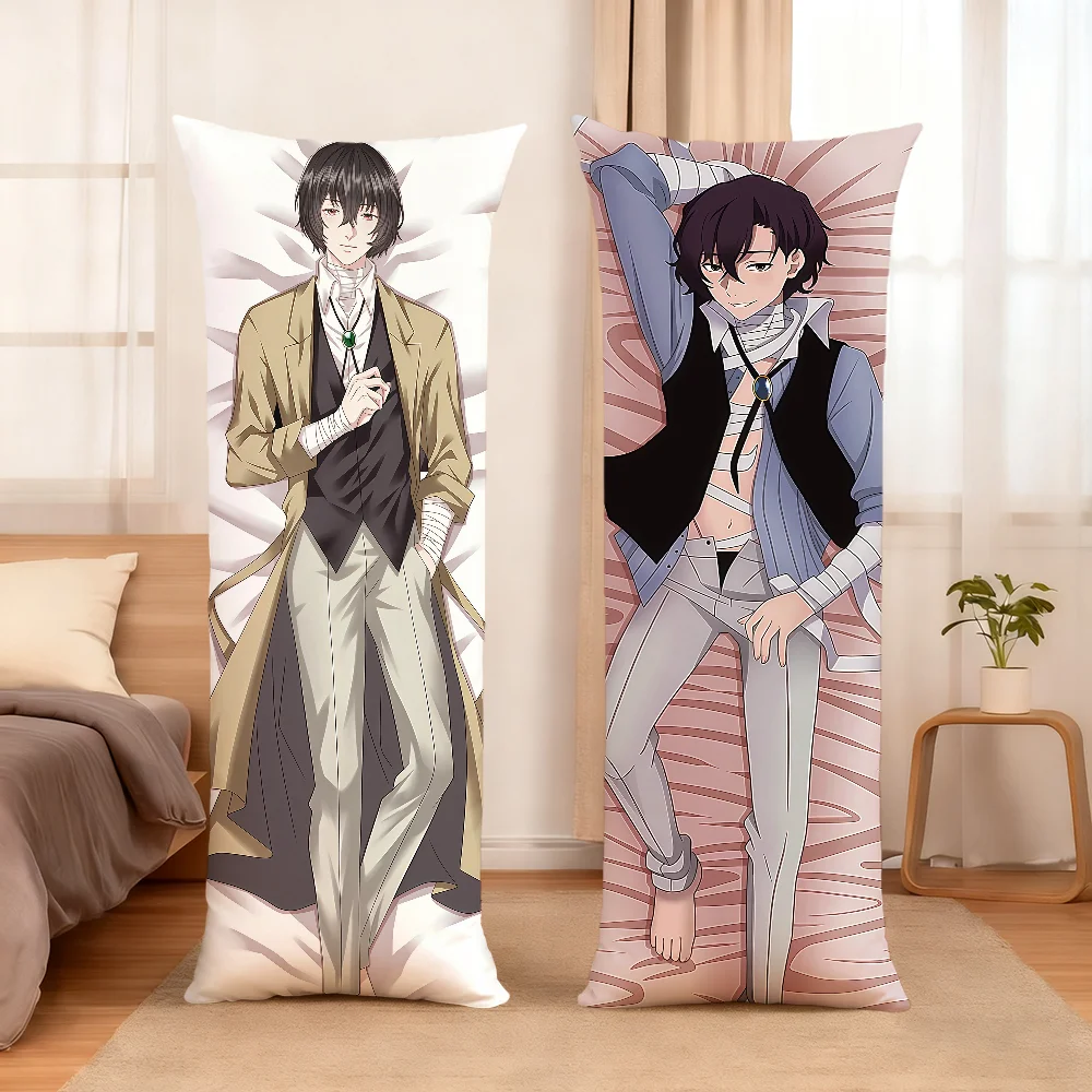D-dazai B-bungo S-stray Dogs Cushion Cover Rectangle Pillow Cover Home Sofa Living Room 51x137cm Dakimakura Long Pillowcase