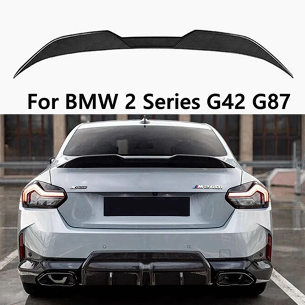 

For BMW 2 Series G42 M235i M240i G87 Coupe 2022 + carbon fiber Forged carbon Car Facelift Accessories Rear Trunk Spoiler boot