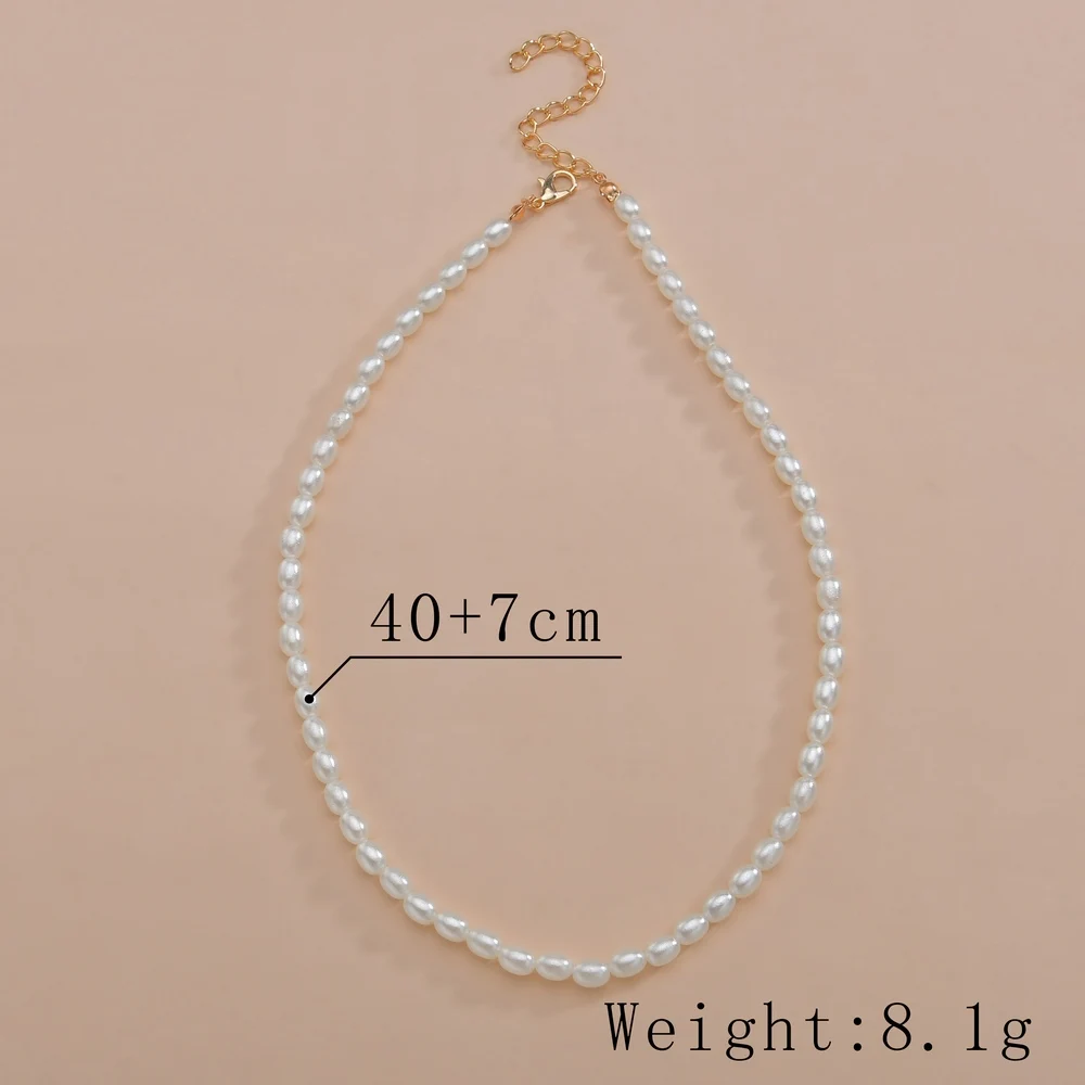 الكلاسيكية تقليد اللؤلؤ مطرز قلادة للنساء ، بسيطة وعصرية ، مزاجه المجوهرات ، اكسسوارات هدية