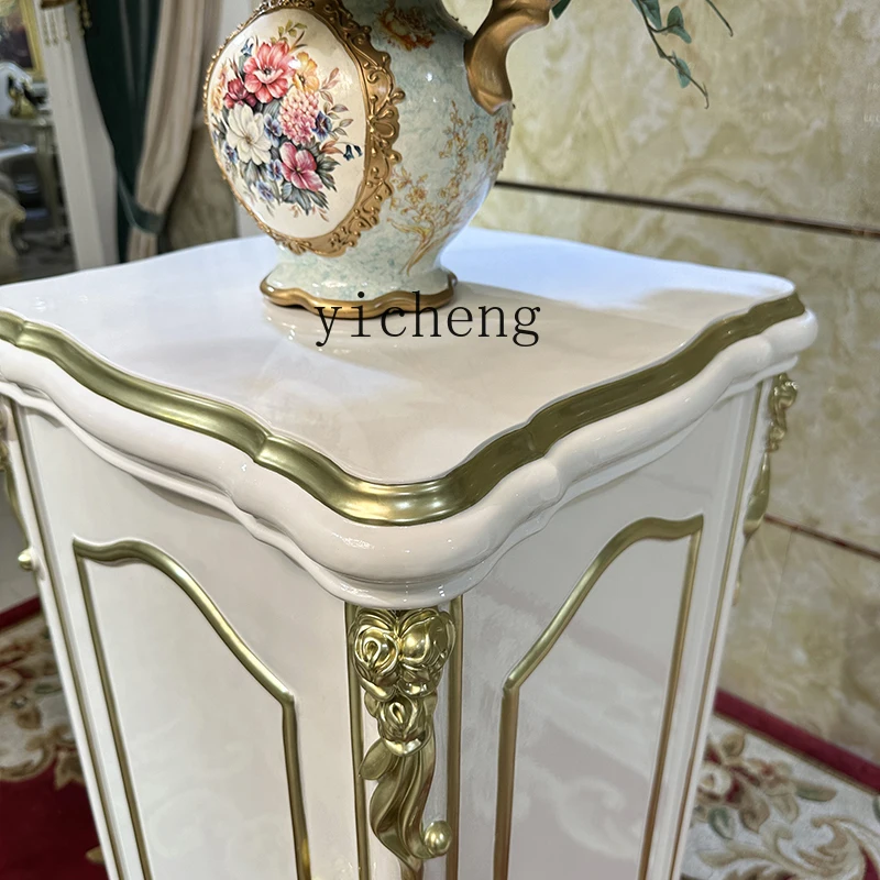 

FY2 Solid Wood Flower Stand Living Room Carved Storage Rack Floor-standing Flower Pot Stand