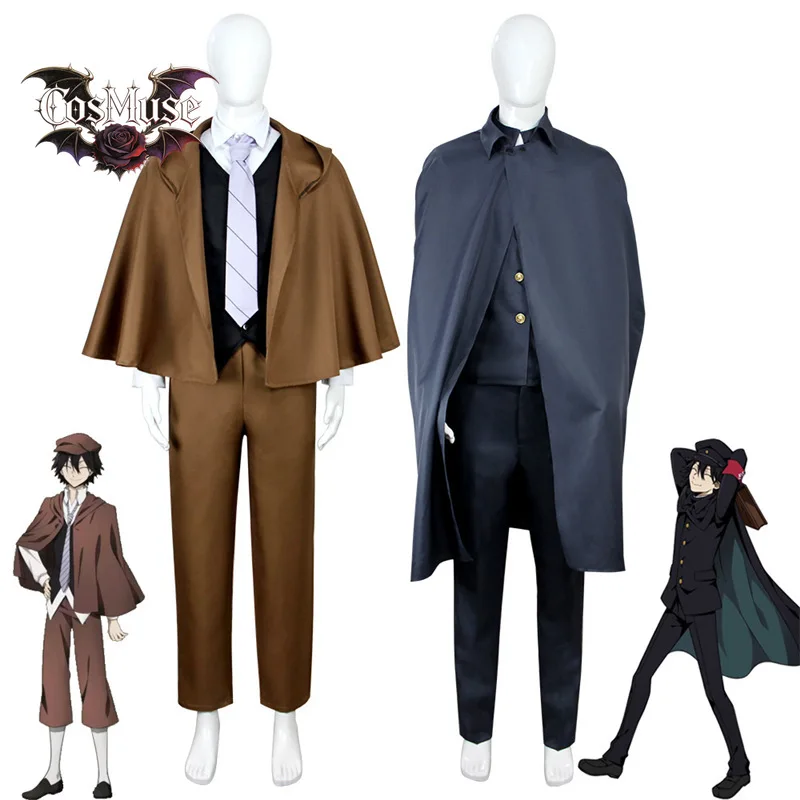 

Edogawa Ranpo cosplay Costume Detective Uniform Suit Edogawa Rampo Outfits with Hat for Halloween Comic Con