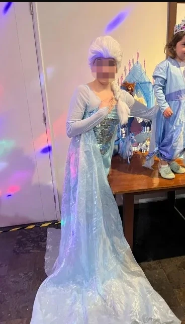 Princess elsa Cosplay Costume for adult women kids elsa cosplay