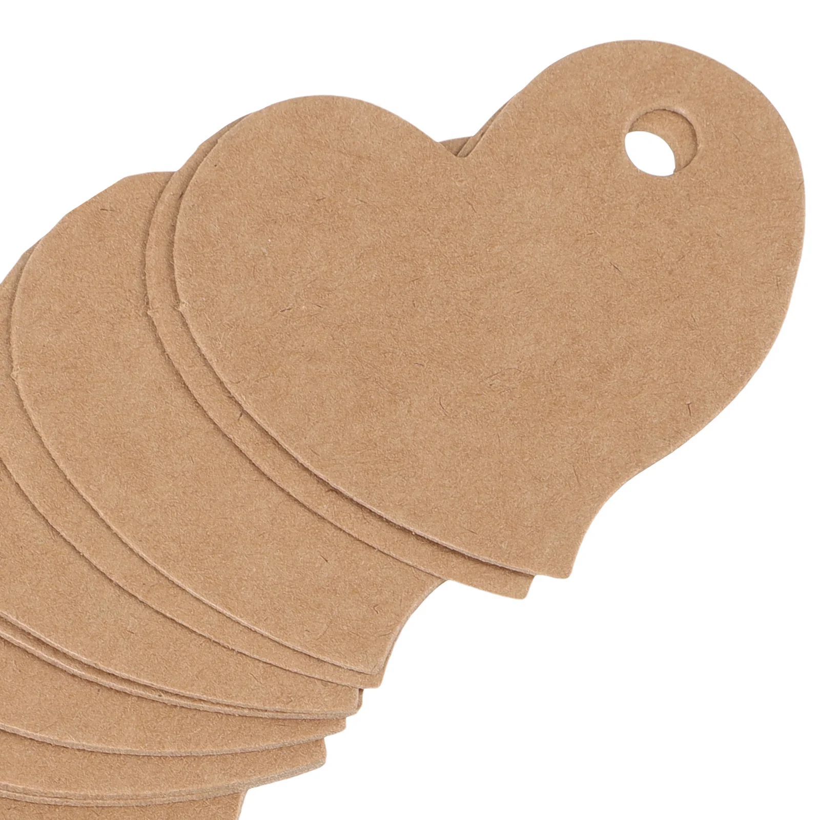

1 Bag Romantic Heart Shaped Paper Tags Kraft Gift Tags with Hole for Valentine Party Name Cards Bookmarks DIY Craft Projects