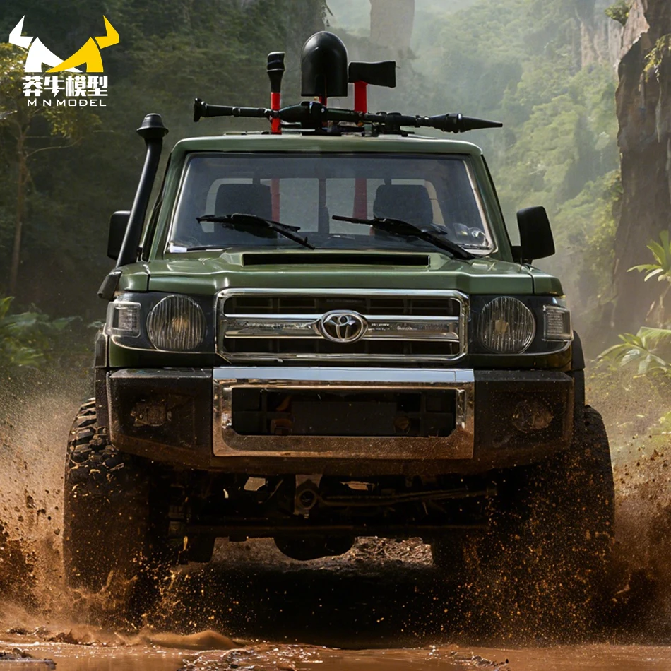 Mn modelo 1/12 4x4 rc escalada off-road carro dinossauro pá caixa de ferramentas veículo todo terreno caminhão rock crawler modelo brinquedo para adulto