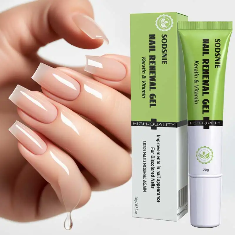 Żel do regeneracji paznokci z keratyną, preparat na porost paznokci, wzmacniacz paznokci, serum naprawcze w płynie 20g, zdrowa pielęgnacja dłoni, stóp i paznokci.