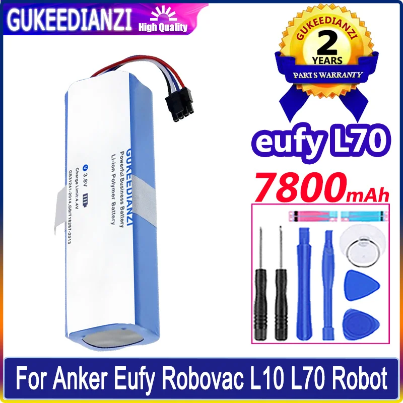 

GUKEEDIANZI Battery 7800mAh For Anker Eufy Robovac L10 L70 Robot Vacuum Cleaner Accessories Spare Batteries