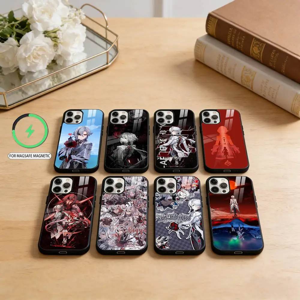 

Genshin Impact Arlecchino Phone Case For iPhone17,16,15,14,13,12,11 Plus,Pro Max Magnetic For Magsafe Wireless Charging