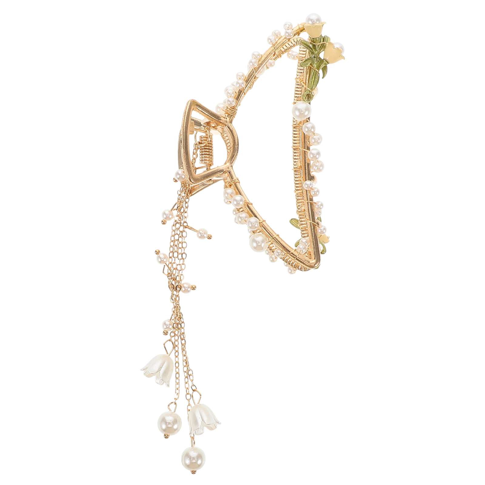 

Cute Large Flower Metal Claw Clips Lily Of The Valley Design Non Slip Barrettes Fashion Accessories For Women Girls Secure Grip