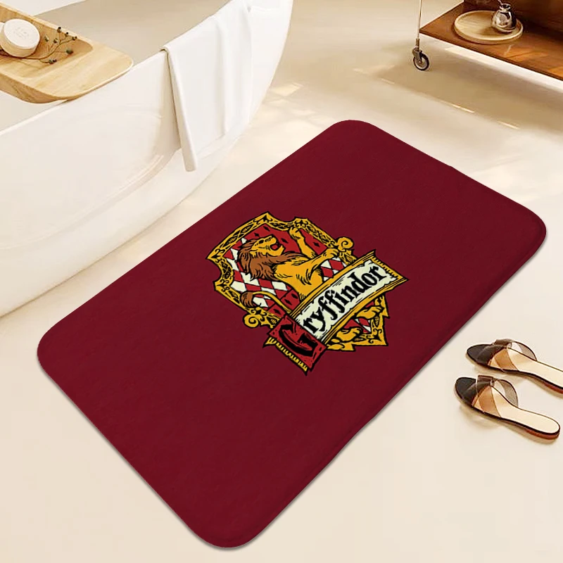 Funny Doormat Entrance Door G-Gryffindors Foot Mat Anti Slip Flannel Soft Kitchen Carpet for Bedroom Hallway Sleeping Room Rugs