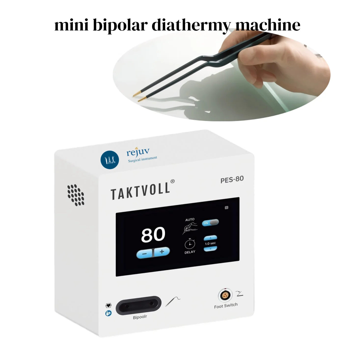 Veterinary Portable Mini Bipolar Diathermy Machine  Electrosurgical Unit PES-80 High Precision for Surgical Use Medical