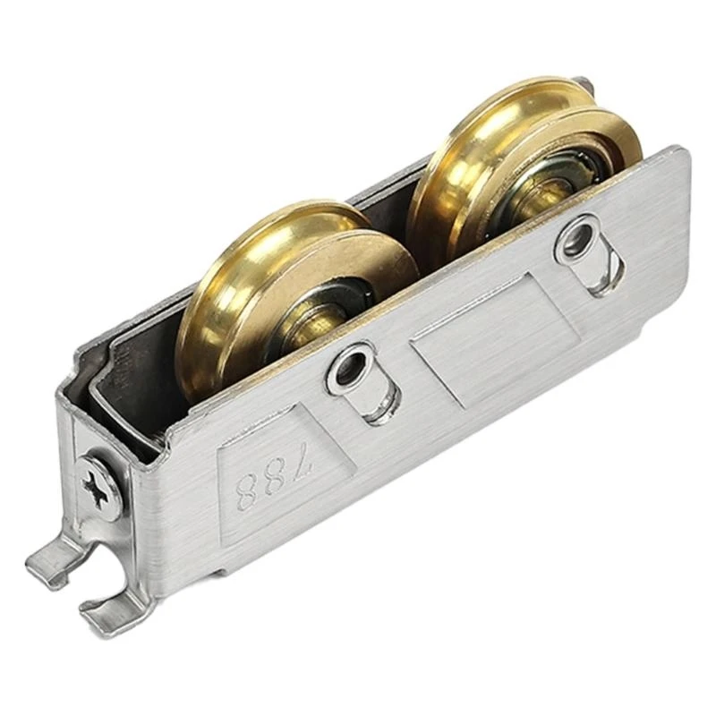 

652F Industrial Sliding Door Wheel Roller Push-Pull Window Roller Steel/Nylon Window Roller Quick Install for Sliding door