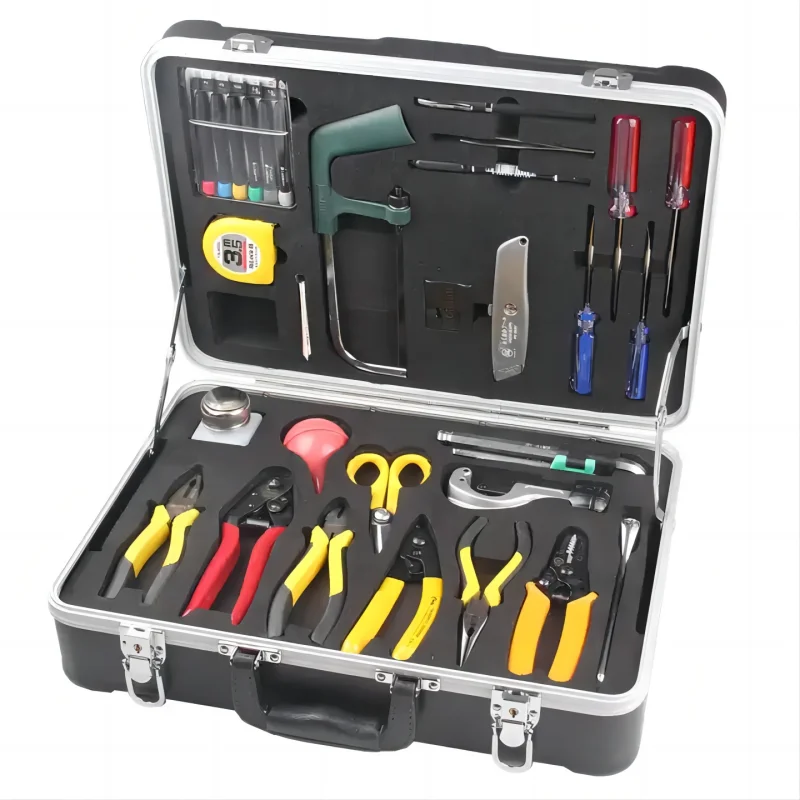 FTTH Assembly 21 PCS FTTH Optical Fiber Construction Tool Set Fiber Optic Repair Kit Communication Toolbox