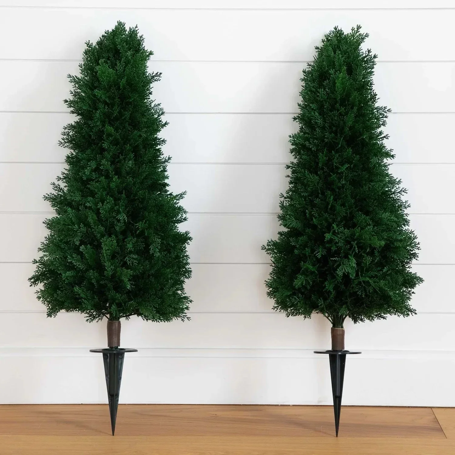 

3' Artificial Cedar Plant with Integrated Ground Stake UV Resistant Set of 2.