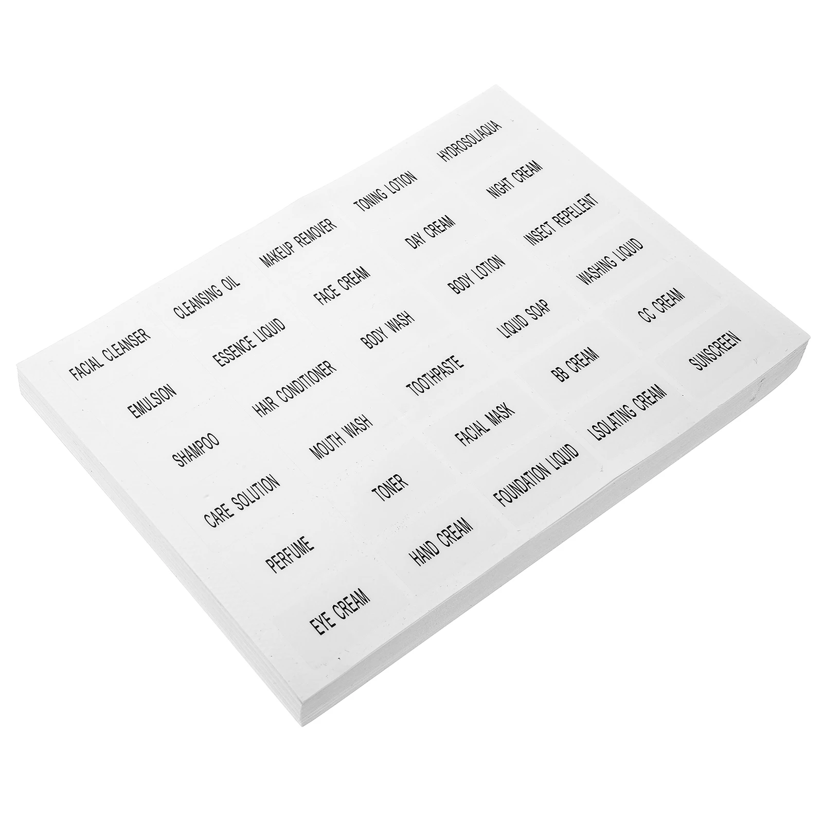 

50Pcs Bottle Labels Transparent Waterproof Removable Stickers for Travel Toiletries Bathroom Skincare Containers