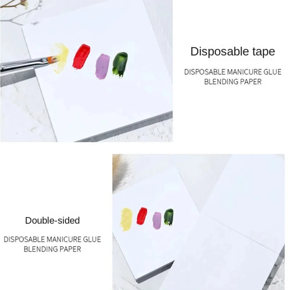 KANIU 50PCS Paletas de Papel Desechables para Mezclar Color de Uñas Tabla de Pruebas para Igualar Colores Herramienta 5