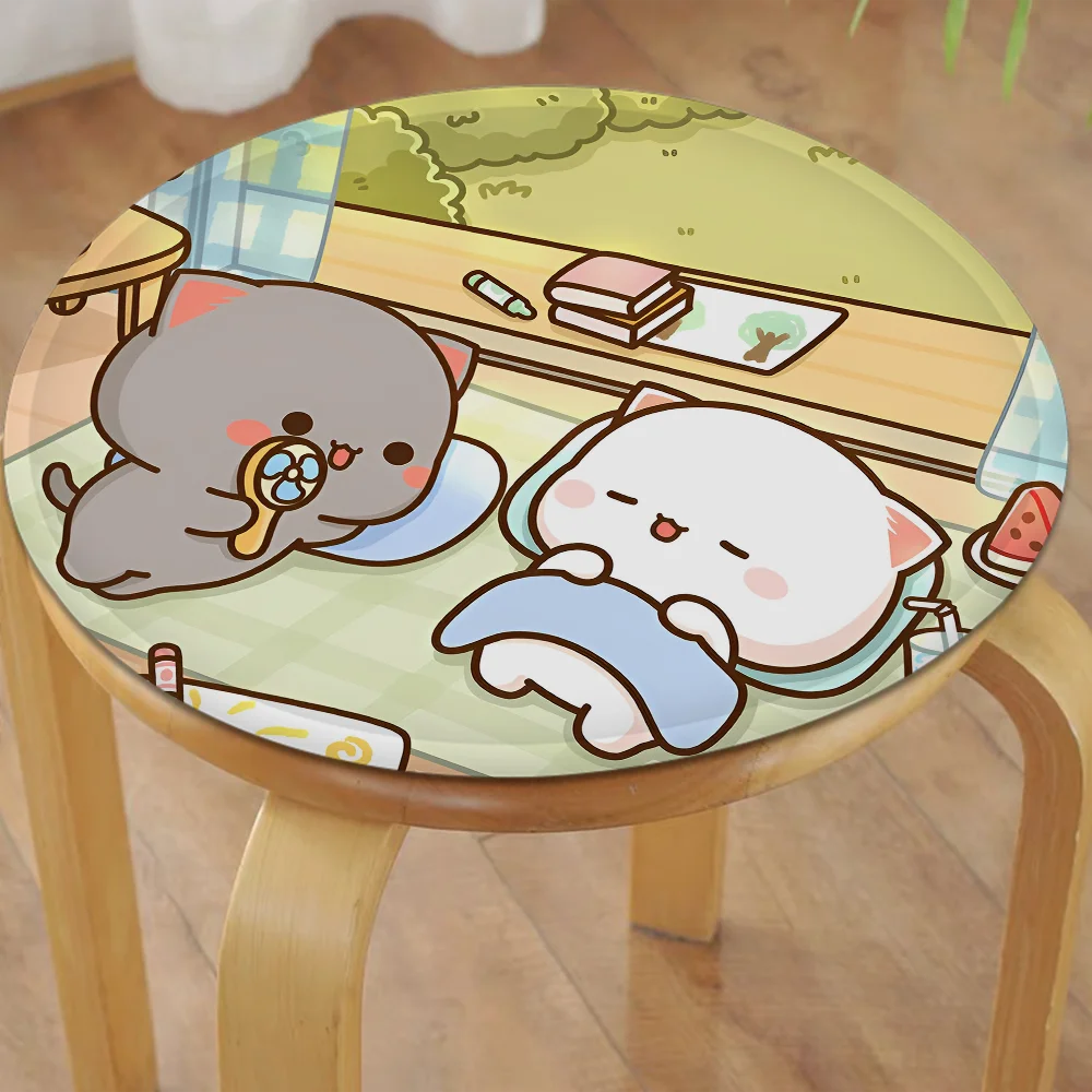 Peach and Goma  Nordic Printing Dining Chair Cushion Circular Decoration Seat For Office Desk Cushion Pads