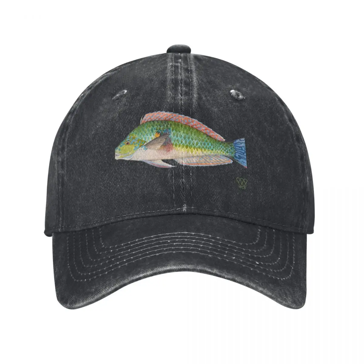 Green Parrot Fish Baseball Cap Snapback Cap Hat Luxury Brand Snap Back Hat Golf Wear Men Women's