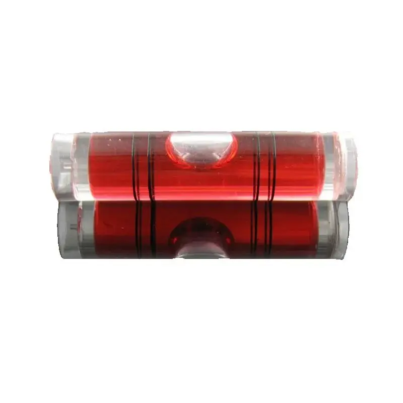 (10 pieces/Lot) 9.5*40mm Red Color Spirit level bubble plastic bubble level Tubular vials