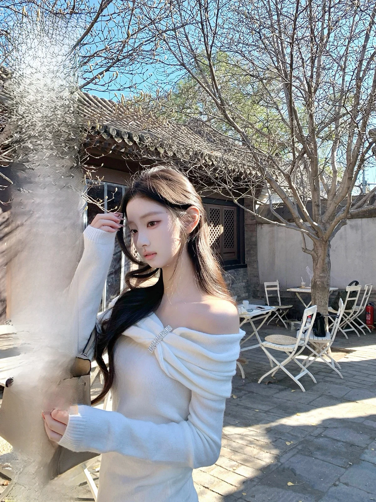 

Hotdog Spicy One oulder Sweater Women's Ele Faion Autumn Winter New Sle Casual Comfortable Long Sve Knitted Top