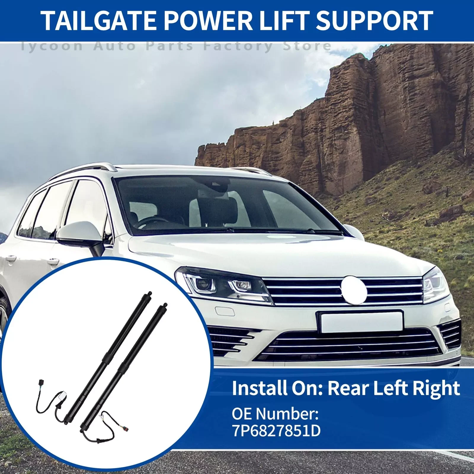 New 7P6827851D Pair Electric Tailgate Gas Support Struts for for for 2010-2015  VW Touareg 7P5 7P6827851F 7P6827851D 7P6827851F