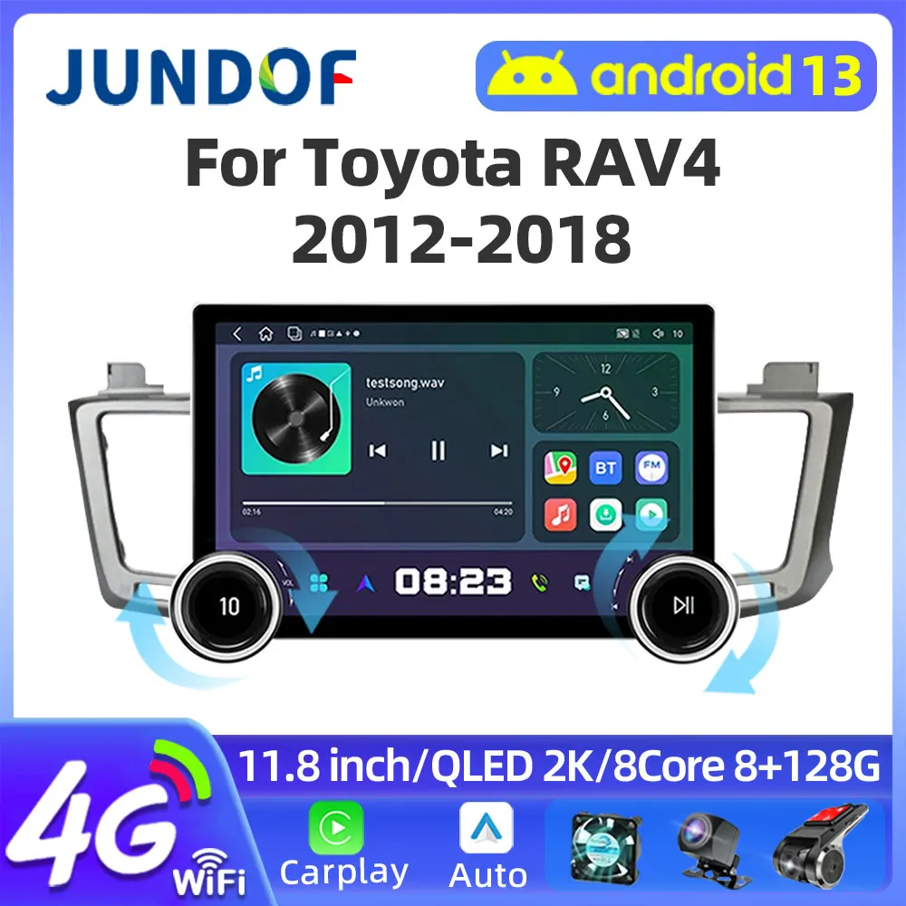 

11.8"2K Car radio For Toyota RAV4 RAV 4 XA40 2012 - 2019 Carplay Android Auto Car Stereo Navigation Multimedia Player DSP 2 Din