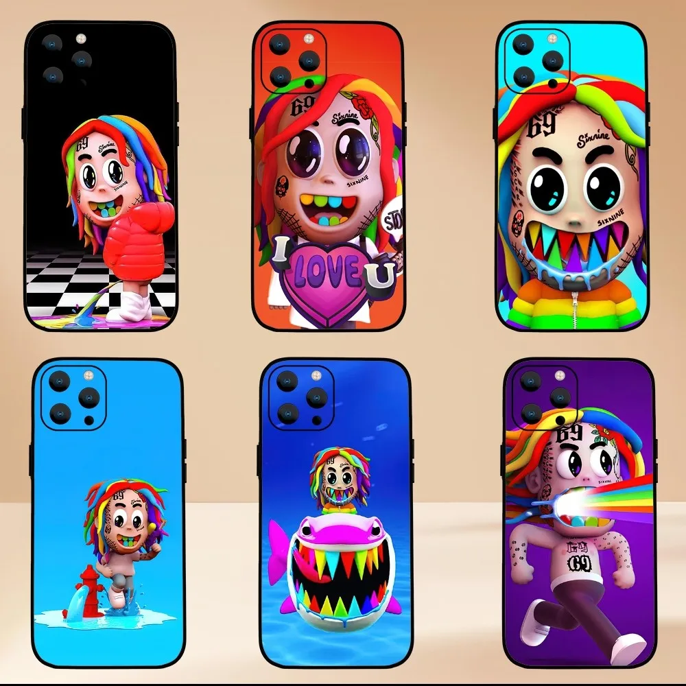 Rapper 6ix9ine  Phone Case For iPhone Mini 11 12 13 14 15 Pro XS Max X Plus SE XR Shell