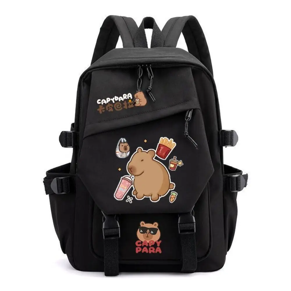 2025 new Large Capacity Capybara Backpack Nylon Multi-layer School Backpack Stain-resistant Multipurpose Students Schoolbag