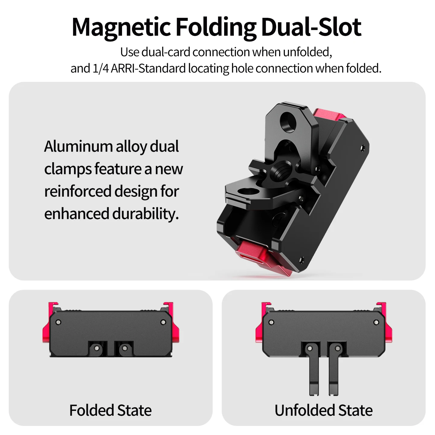 Doppelseitiger Magnetkäfig für DJI Osmo Nano Action-Kamera, Vollschutzrahmen, Cold Shoe, 1/4-Zoll-Stativ, Selfie-Stick-Erweiterung – Detail 7
