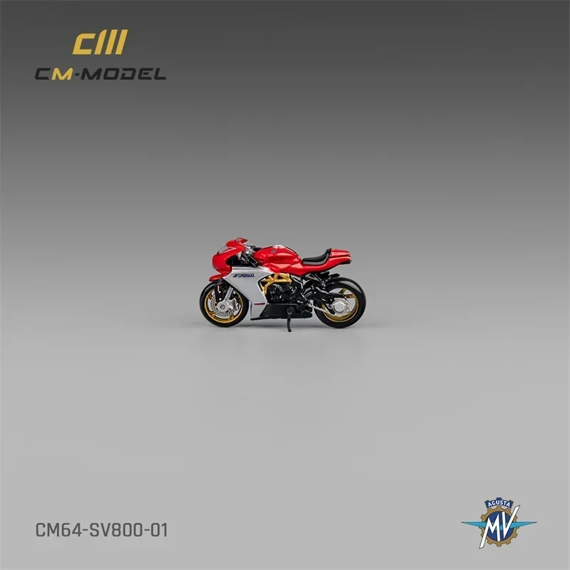 CM MODEL 1:64 MV Agusta SV800 whit showgirl Red Diecast Model Car