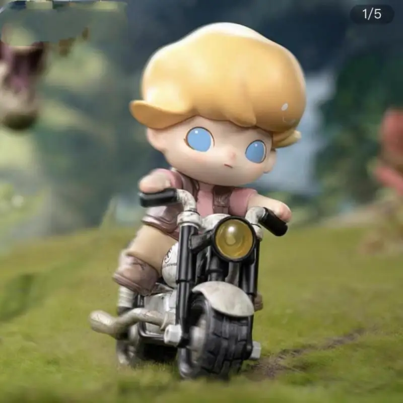 

DIMOO Motorcycle Run Action Figure Jurassic Dinosaur Blister Package Amusement Park Exclusive Art Collection Toy Boy