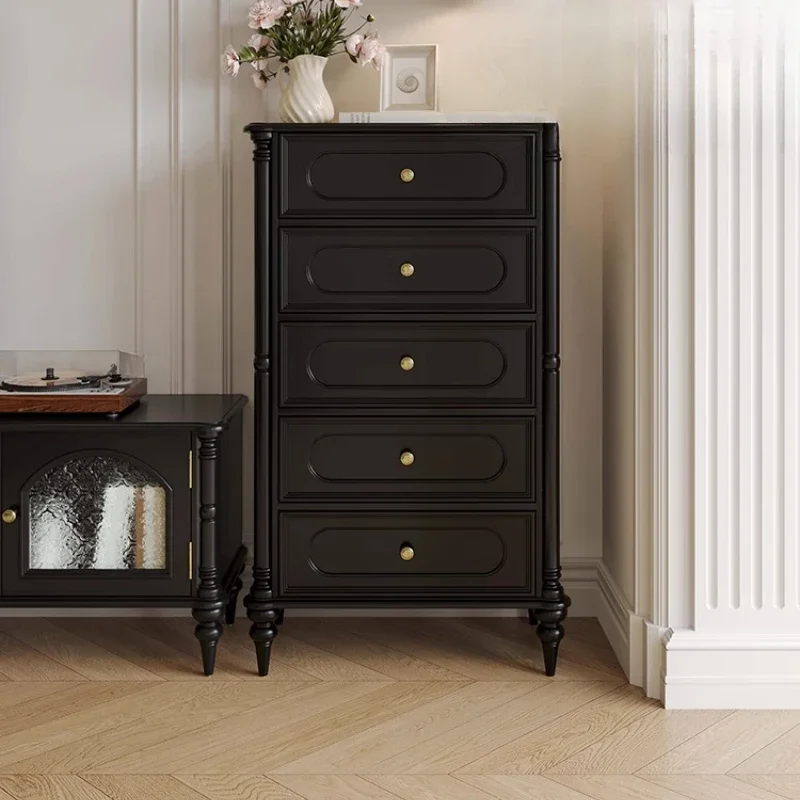 

American retro solid wood chest, entrance cabinet, bedroom locker, medieval living room wall decorative cabinet storage cabinet