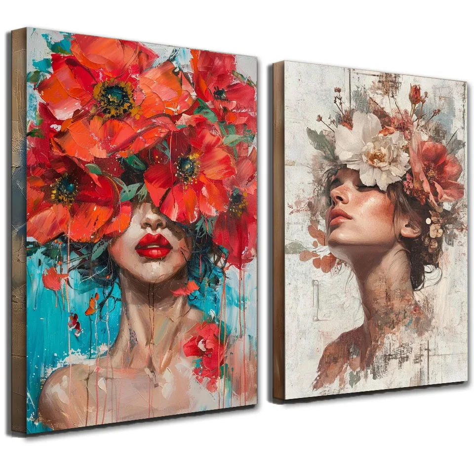 

5D DIY Diamond Painting Art Kit Flower Head Beauty Embroidery Square Round Rhinestone Handmade Cross Stitch Mosaic Home Decor